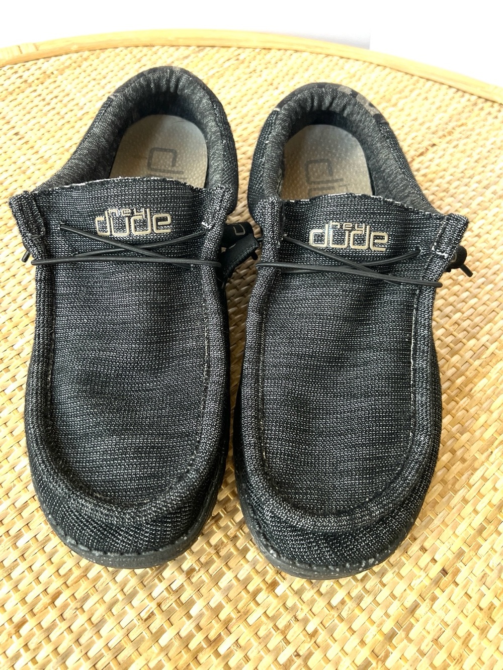 black HEYDUDE Wally Sox slip-on casual shoes Black Midnight Bunker Men’s 10